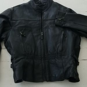 Womens Black Leather Motorcycle Jacket